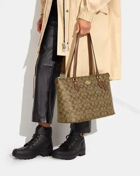 View 8 of Coach Signature City Top Zip Tote Bag First Copy | Premium Replica Designer Handbag