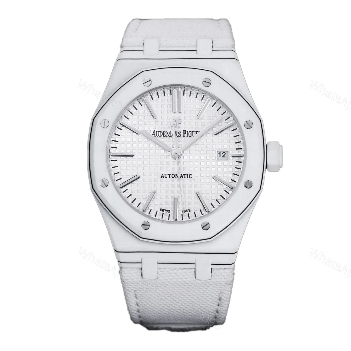 Replica AP Royal Oak White Carbon White Dial 41mm — view 1