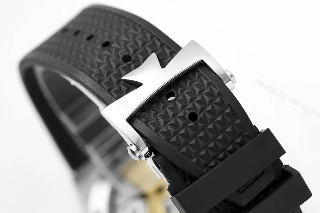 View 9 of Vacheron Constantin Overseas Silver Dial Black Rubber Strap Watch – 41mm Stainless Steel Case, Sapphire Crystal, 5100 Automatic Movement, 150m Water Resistance, Interchangeable Strap System