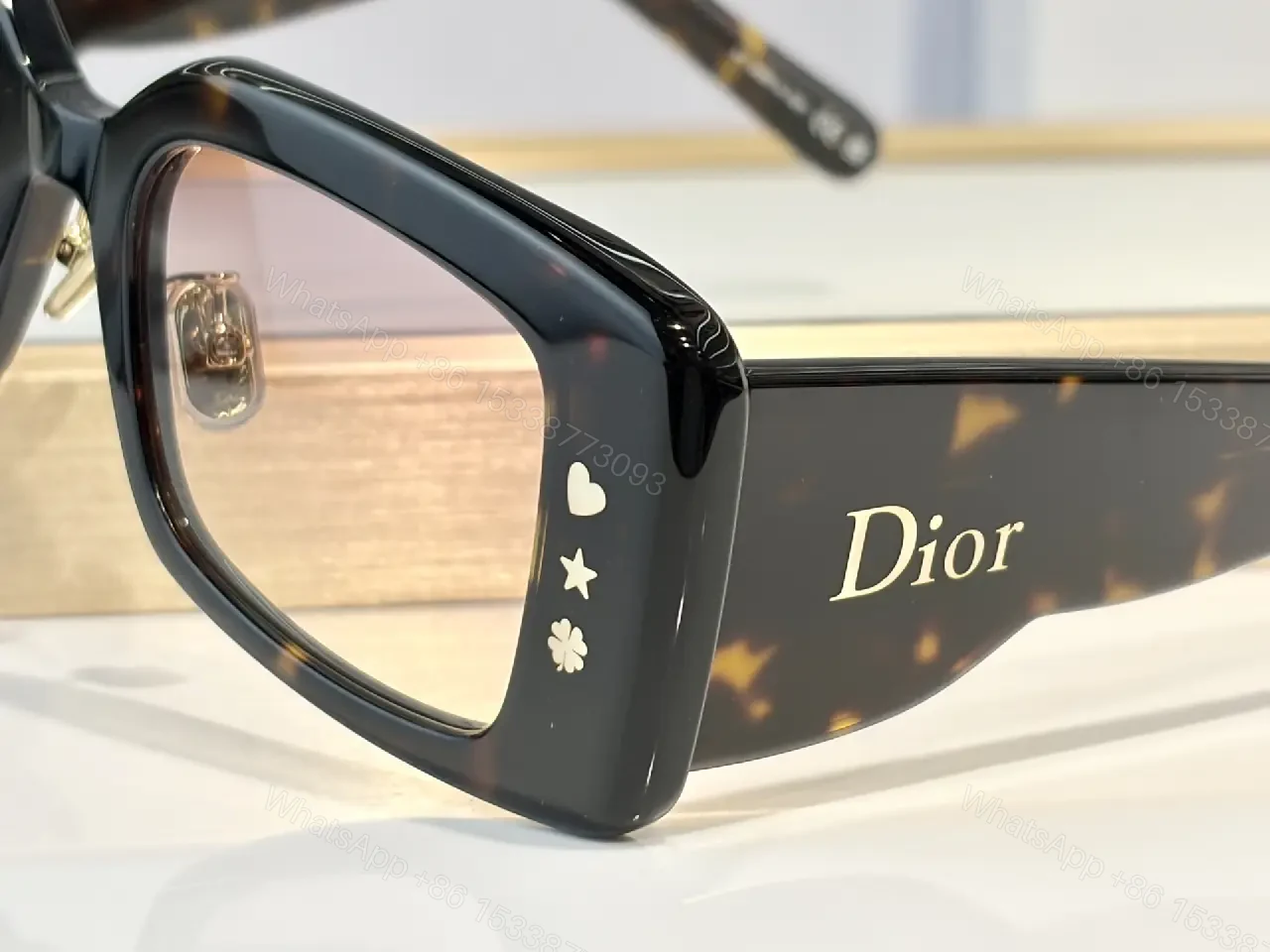 View 8 of Oversized Black Gold Sunglasses – Luxe Dior-Inspired Glam