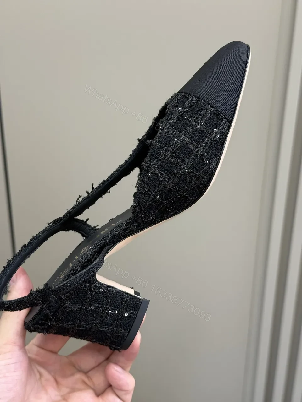View 5 of Tweed Slingback Pumps: Subtle Glamour & All-Day Comfort