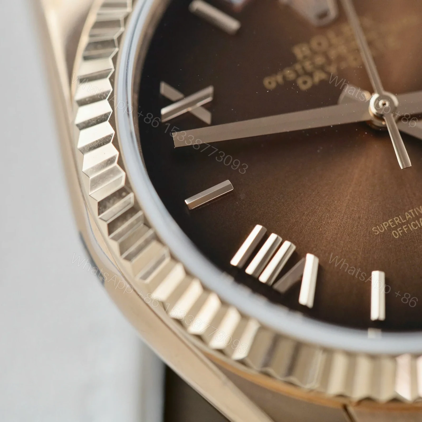 View 8 of Superclone Rolex Day-Date Brown Ombré Dial 128235-0075 36 mm