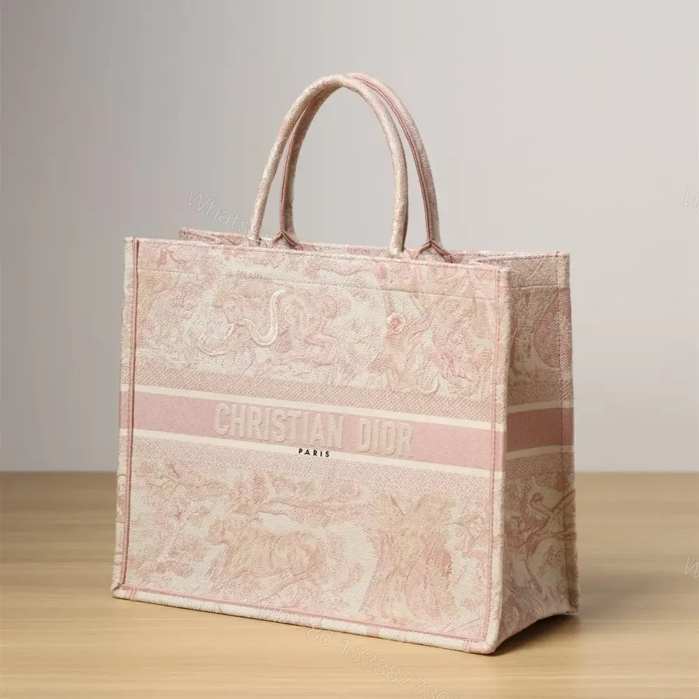 View 4 of 高仿Dior*BookTote系列粉色茹伊L手袋