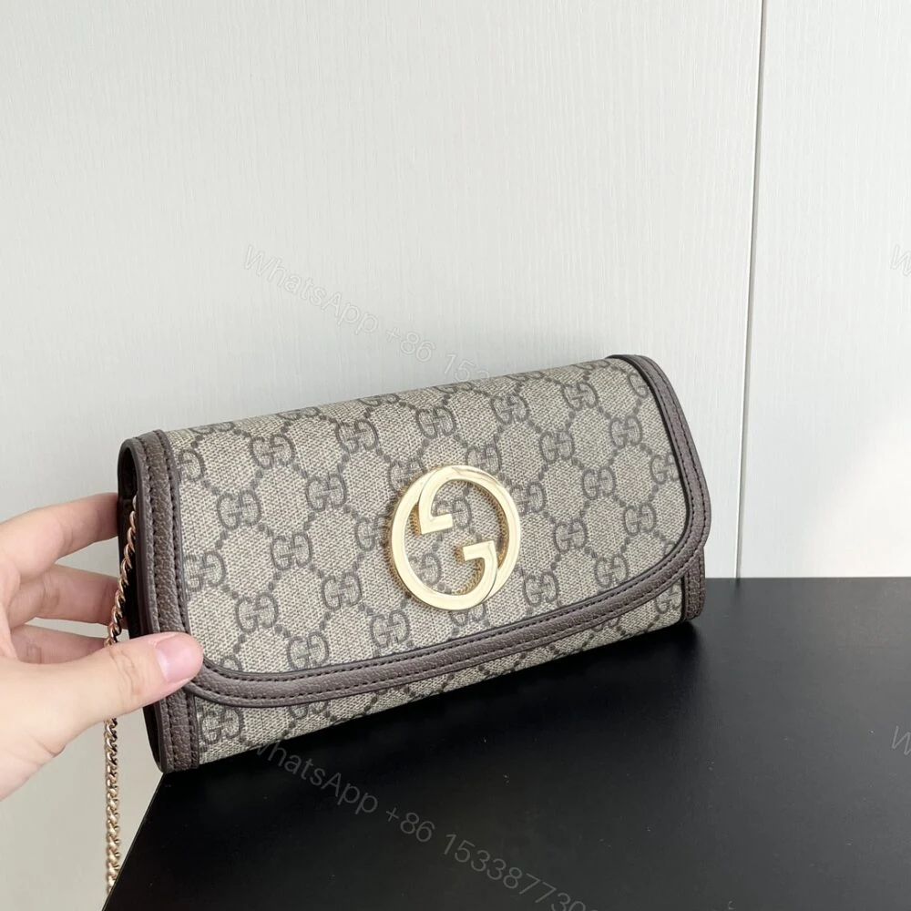 View 3 of Gucci Blondie Continental Chain Wallet Beige ‎‎21Cm 725215 K9GSG 8358