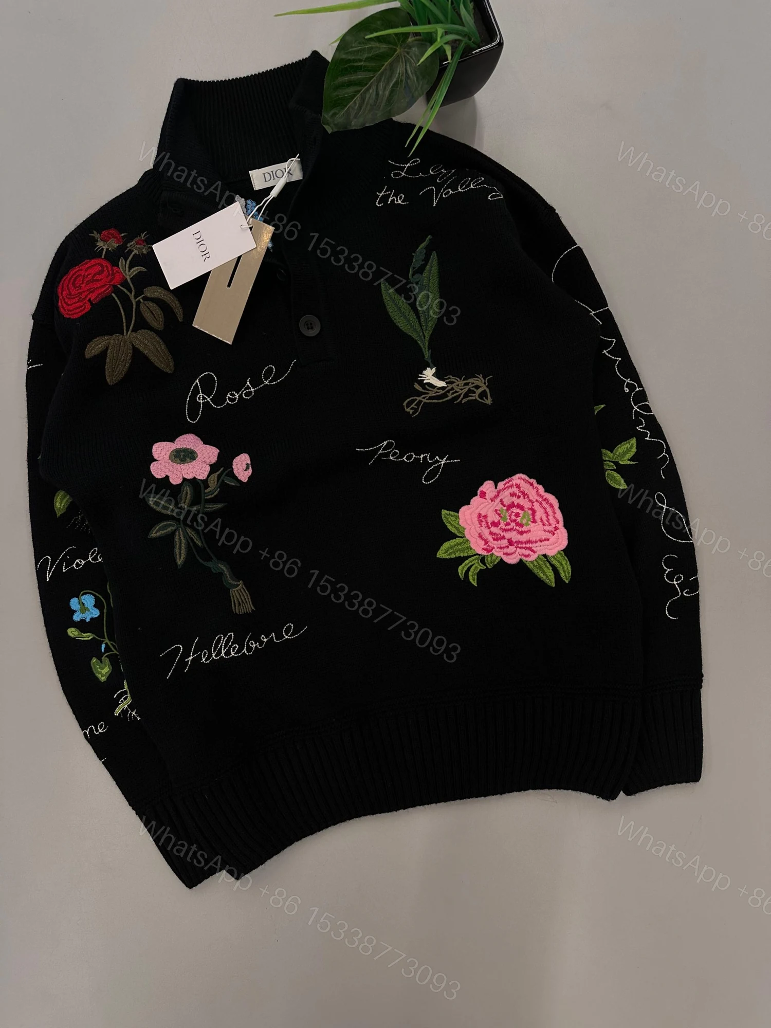 View 3 of CHRISTIAN DIOR IMPORTED HEAVY WOOL SWEATER