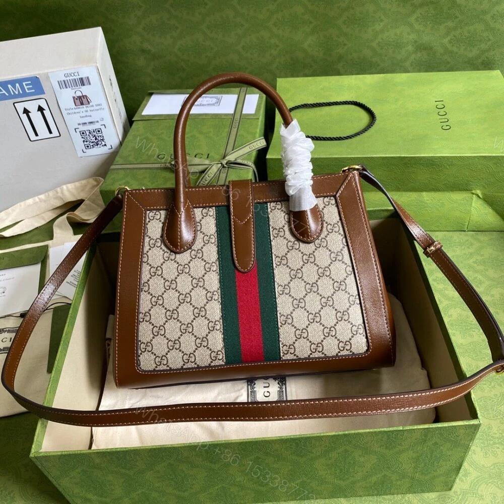 View 3 of Gucci Jackie 1961 Medium Tote Bag Brown 30Cm