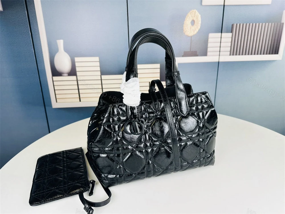 View 2 of MEDIUM DIOR TOUJOURS BAG Black Macrocannage Calfskin