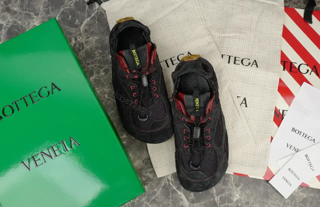 View 10 of Bold Contrast Panels Suede Knit Sneaker: All-Terrain Comfort