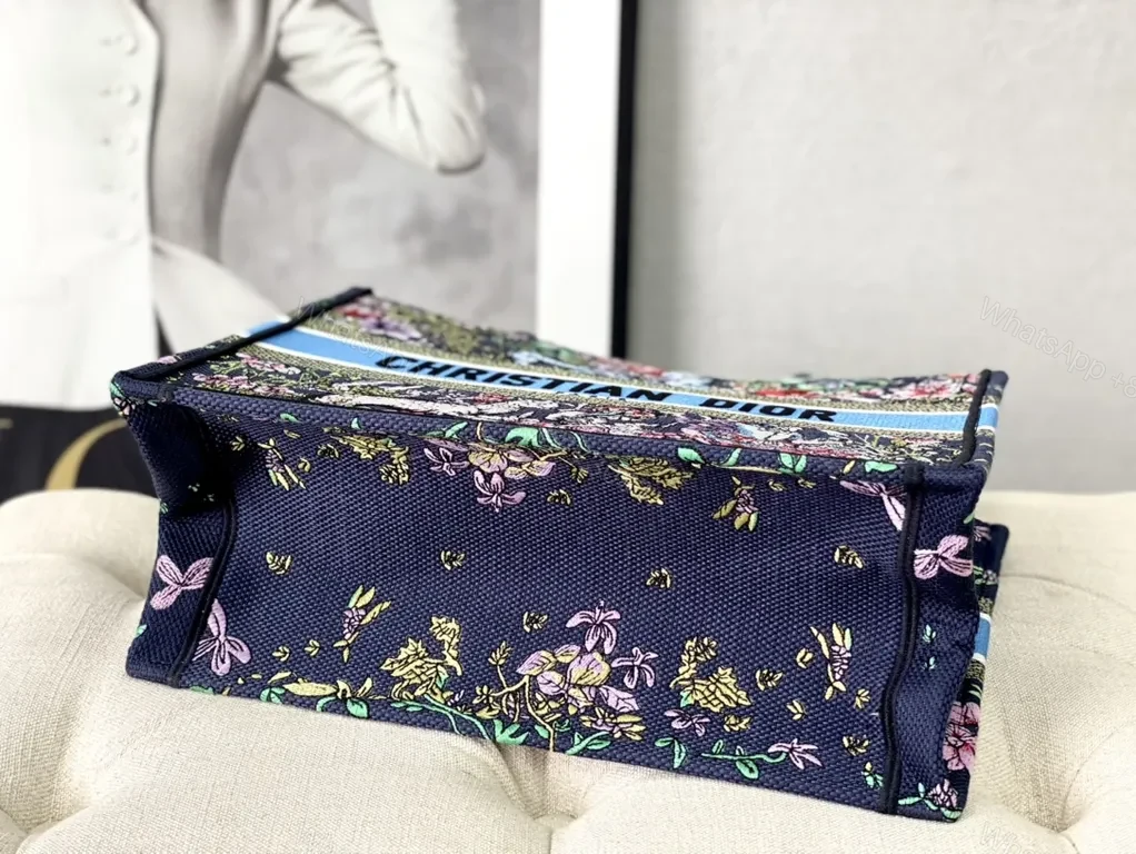 View 2 of Vivid Floral Dior Tote: All-Day Sophisticated Carry