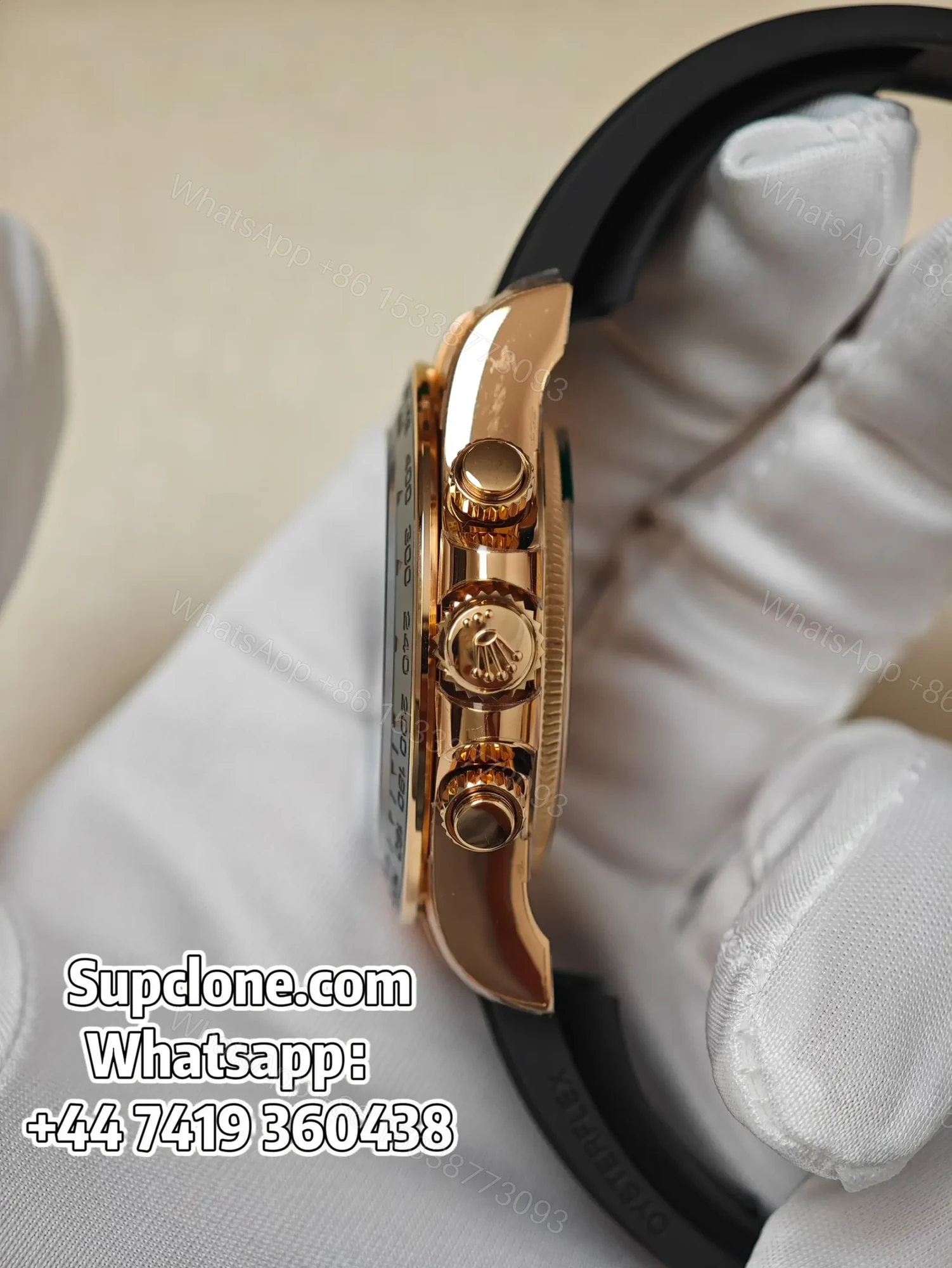 View 8 of Rolex Daytona Super Clone M126515LN-0006 Rose Gold 4131 Movement
