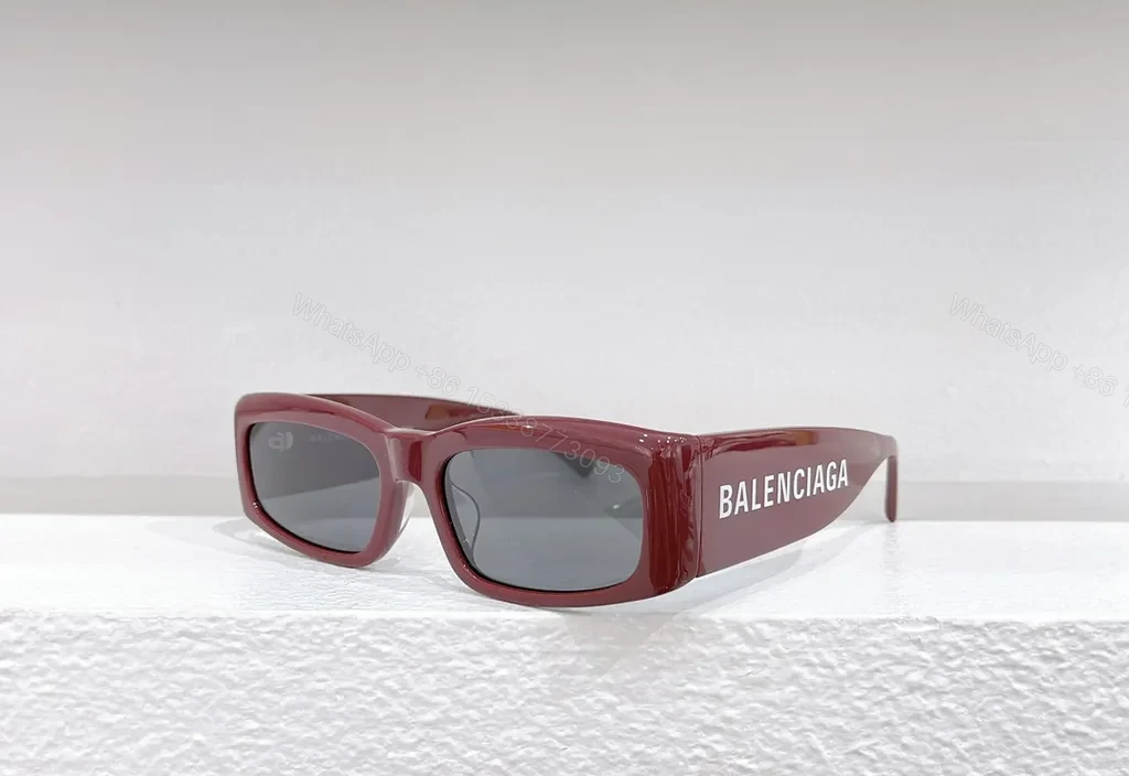 Bold Red Frame Sunglasses — Balenciaga-Inspired, Unisex Luxe — view 1