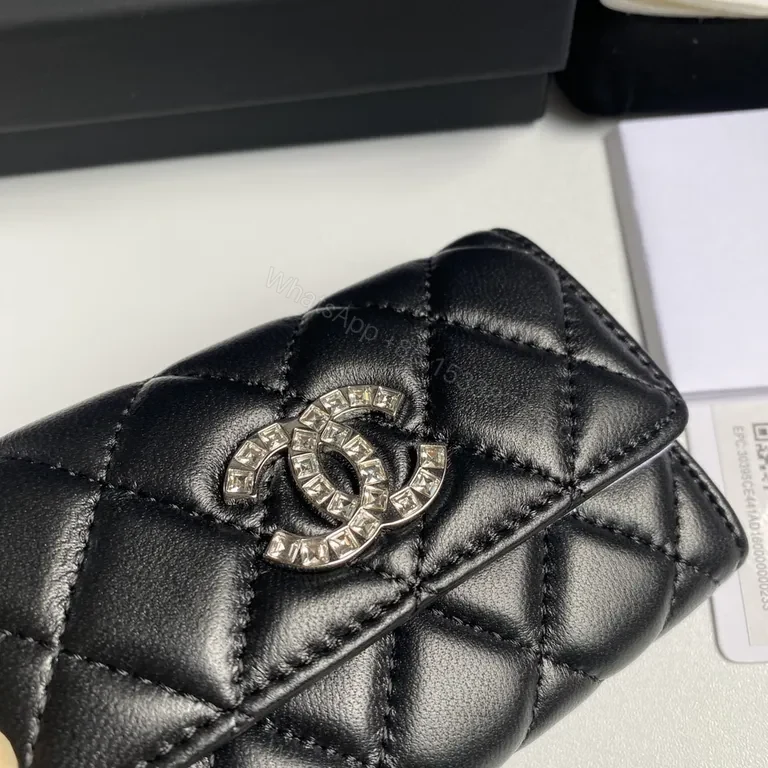 View 9 of Chanel-Inspired Quilted Cardholder Wallet: Compact Luxury