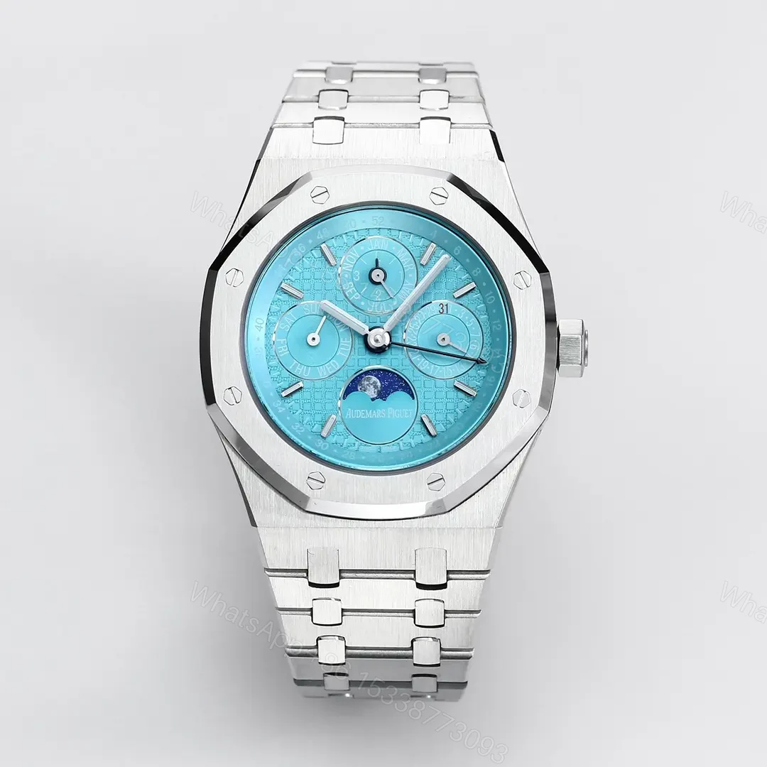8F Factory Audemars Piguet Royal Oak Perpetual Calendar Watch – Blue Dial, Stainless Steel, 41mm — view 1
