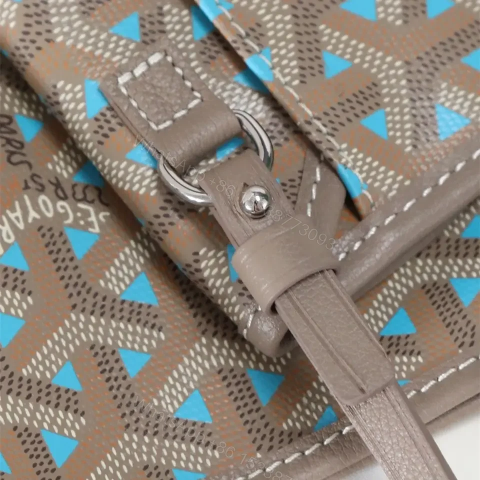 View 8 of 高仿Goyard*STLOUIP11滿印Tote手提袋咖藍免檢版小號