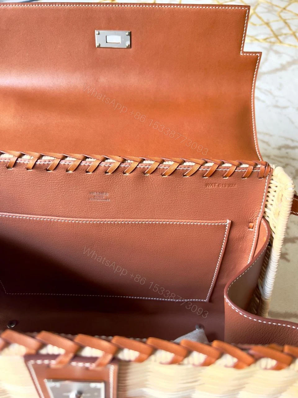 View 2 of Hermes First Edition Barenia & Osier Picnic Kelly 35