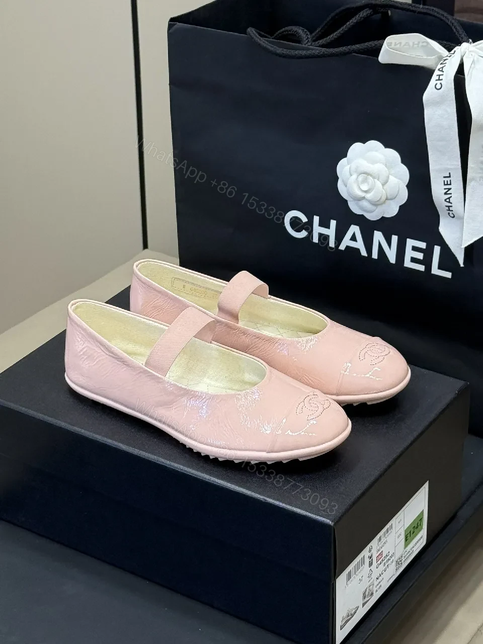 View 5 of Soft Pink Quilted Slip-Ons with Subtle Detailing Flats