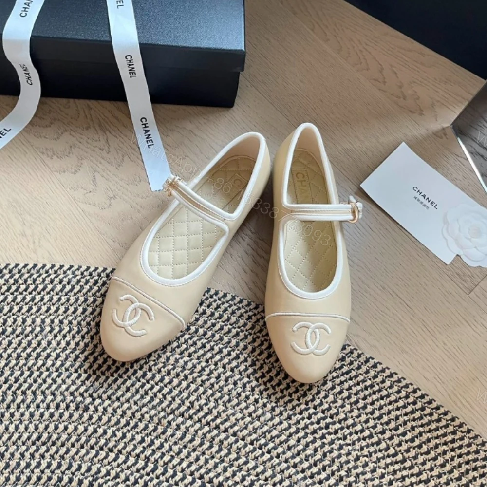 View 2 of Chanel Mary Jane Ballet Flat Cream
