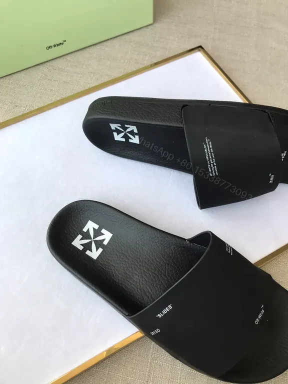 View 9 of Minimalist Black Faux-Leather Slip-Ons: Iconic Texture Slides