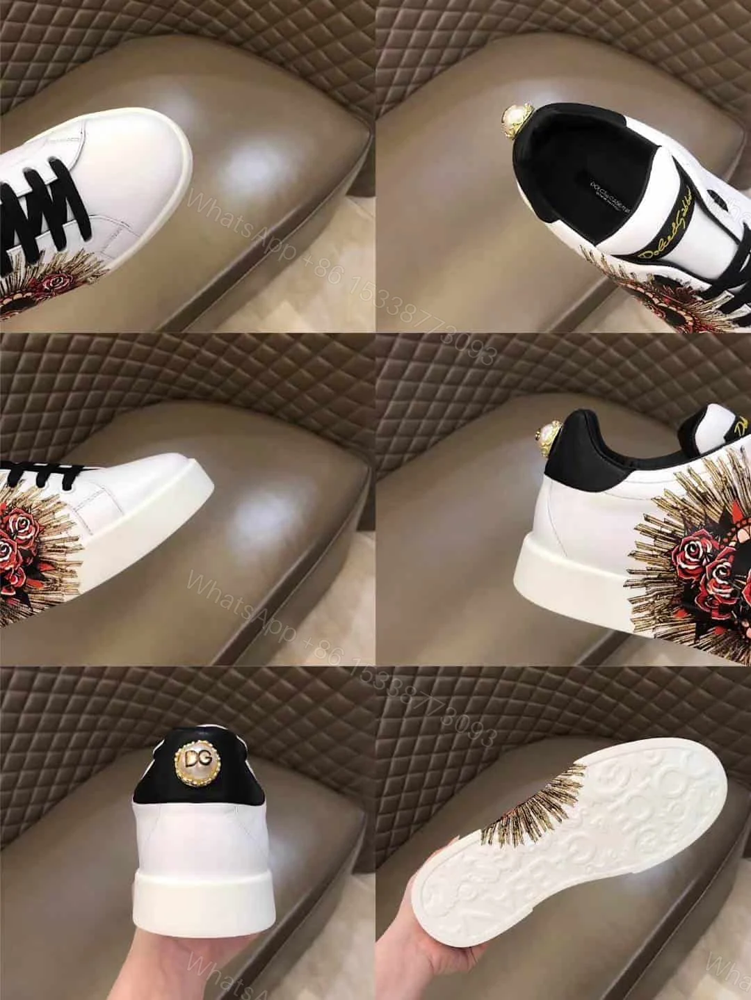View 3 of DOLCE & GABBANA PRINTED CALFSKIN PORTOFINO SNEAKERS – DG5