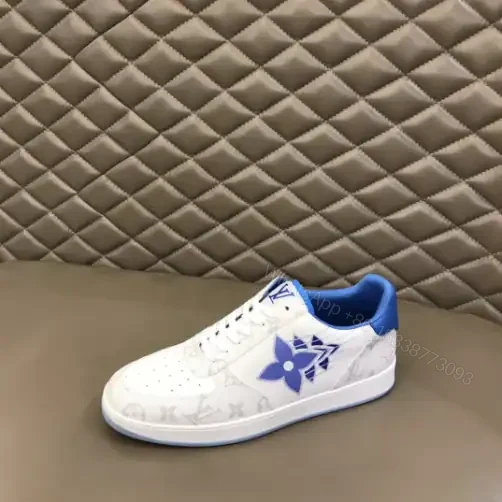 View 5 of LOUIS VUITTON RIVOLI SNEAKERS IN WHITE CALF LEATHER AND MONOGRAM CANVAS – LSVT367