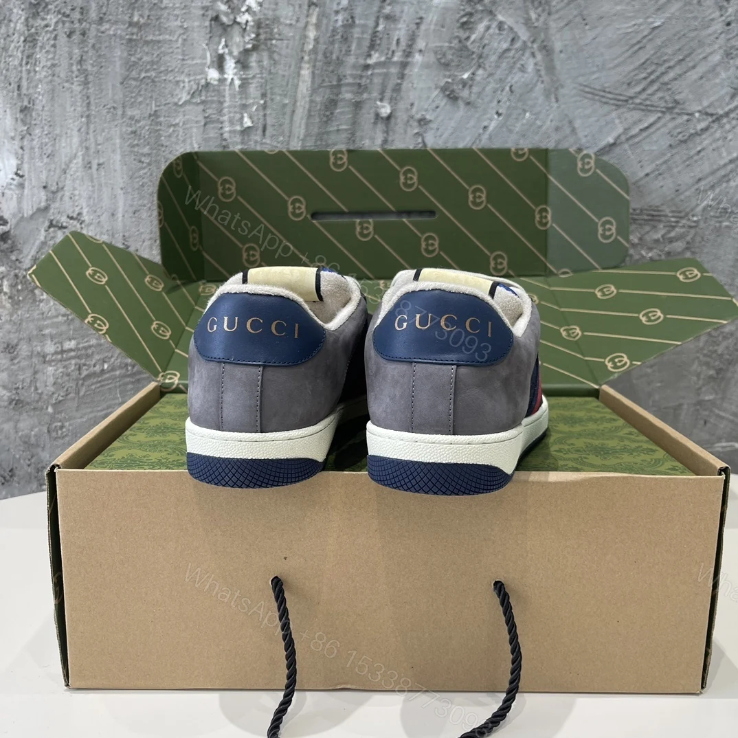 View 8 of Gucci GG Screener Sneaker Grey Suede