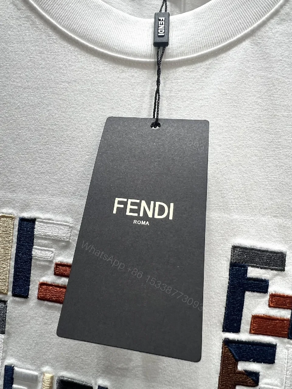 View 3 of White Cotton Block Tee, Relaxed Fit, Graphic Designer-Inspired