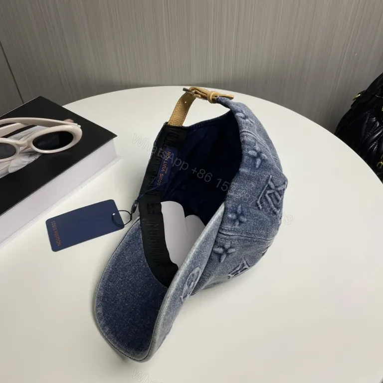 View 9 of Denim Monogram Cap: Casual Luxury Streetwear Hat