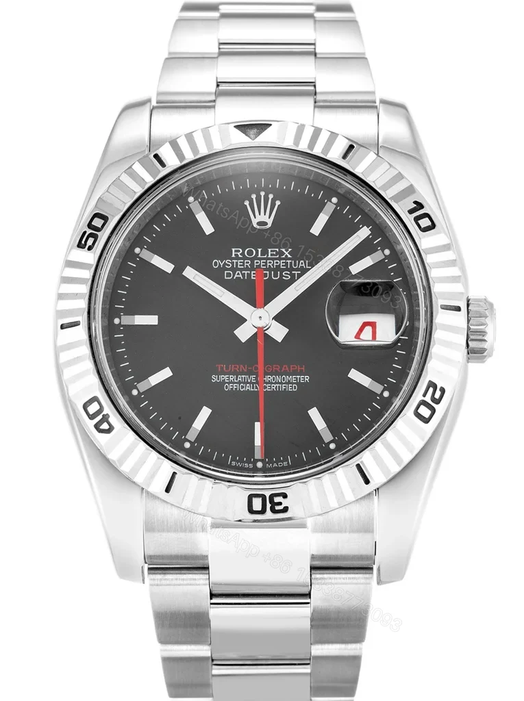 Replica Rolex Datejust Turn-O-Graph Grey Dial 116264-2 36 mm — view 1
