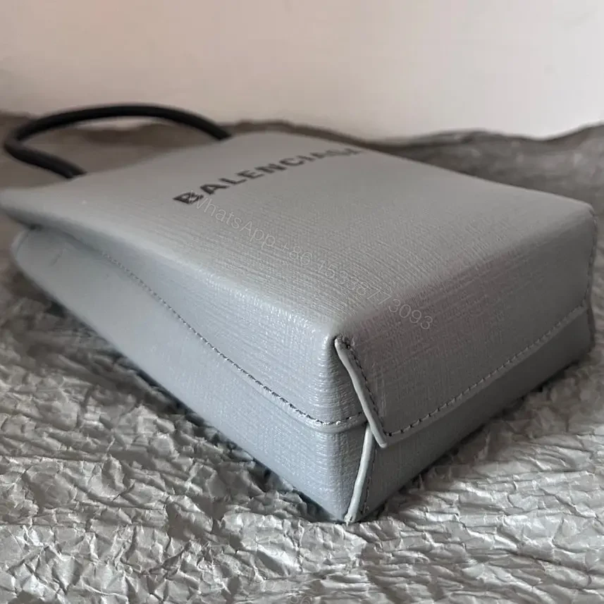 View 7 of 高仿Balenciaga迷你Tote包系列小牛皮灰色