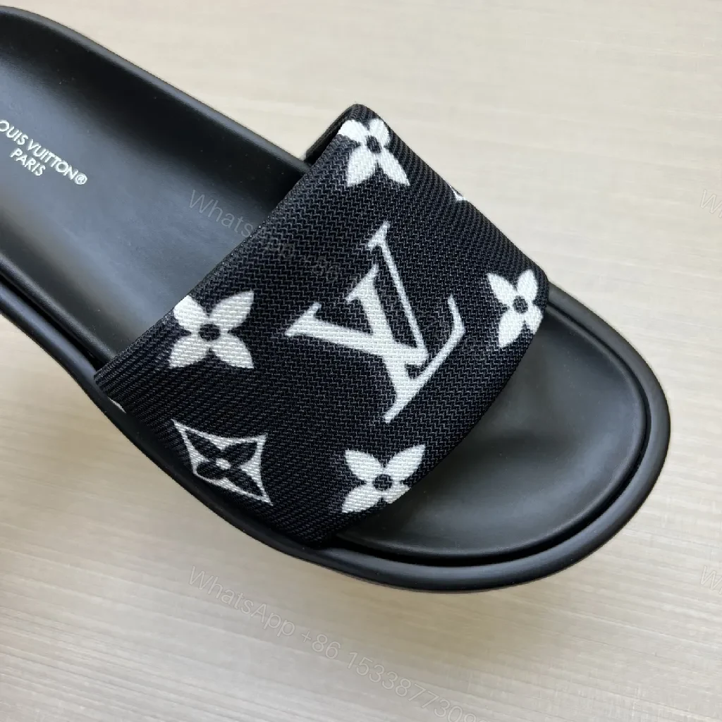 View 7 of Black Monogram Slide: Modern Luxury, All-Day Comfort