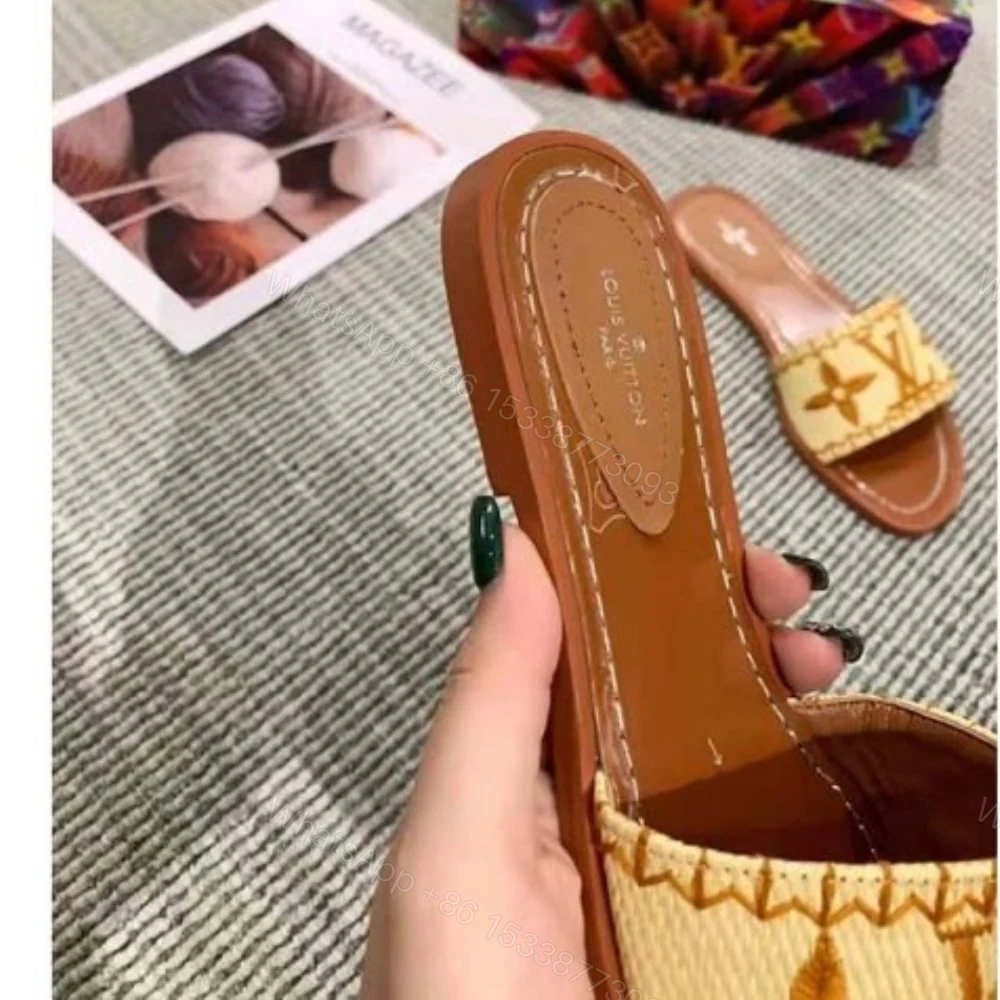 View 5 of Louis Vuitton Lock It Flat Mule Cognac Brown
