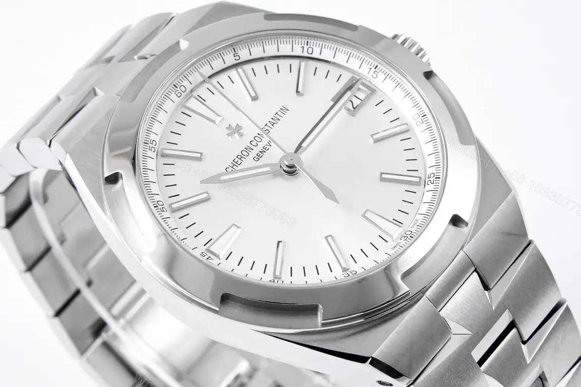 View 5 of TWA Factory Vacheron Constantin Overseas 4500V Series Stainless Steel Watch – Silver Dial, 41mm, Automatic Movement with 60-Hour Power Reserve, Interchangeable Steel and Rubber Straps