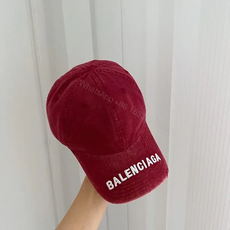 Crimson Balenciaga Cap: Premium Everyday Luxury Edge — view 1