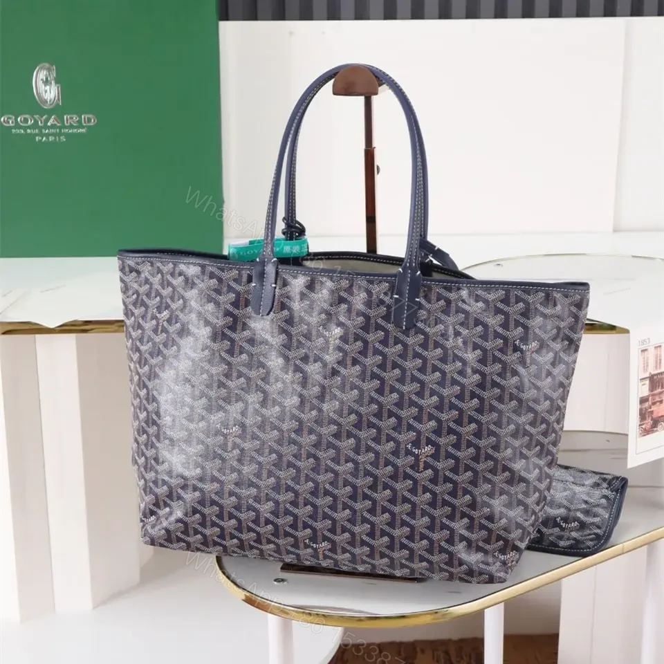 View 2 of 高仿Goyard*STLOUIP3滿印Tote手提袋藍色免檢版小號