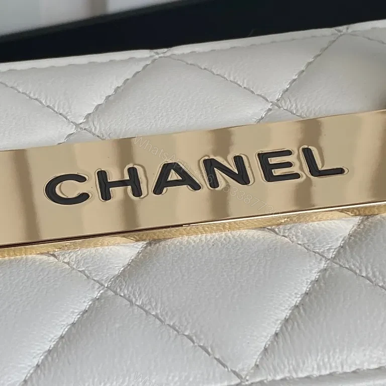 View 3 of Chanel-Inspired Quilted Mini Bag: White, Gold, Luxe Everyday