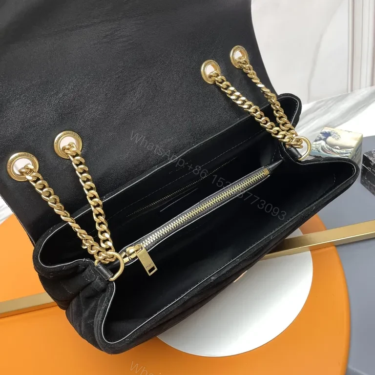 View 6 of Chic Velvet Mini Bag: Chevron Quilted, YSL-Inspired Luxury