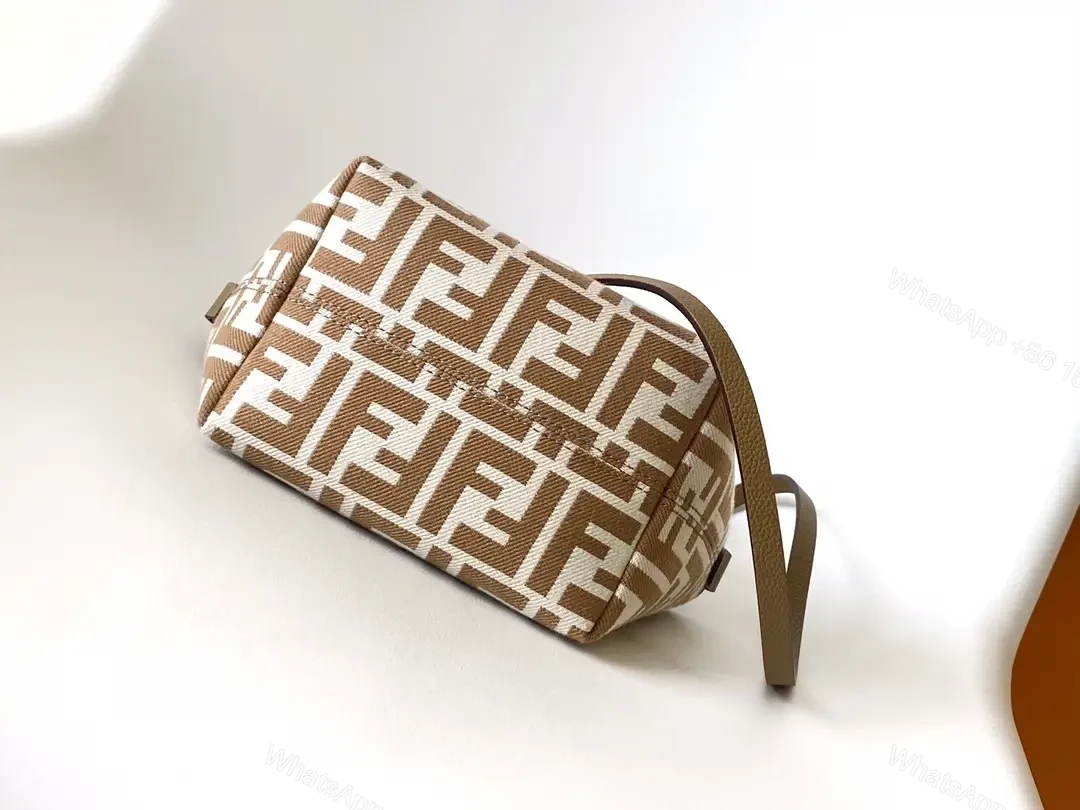 View 4 of Chic Signature Tote – Geometric Patterned, Leather Trim, Structured Everyday Tote