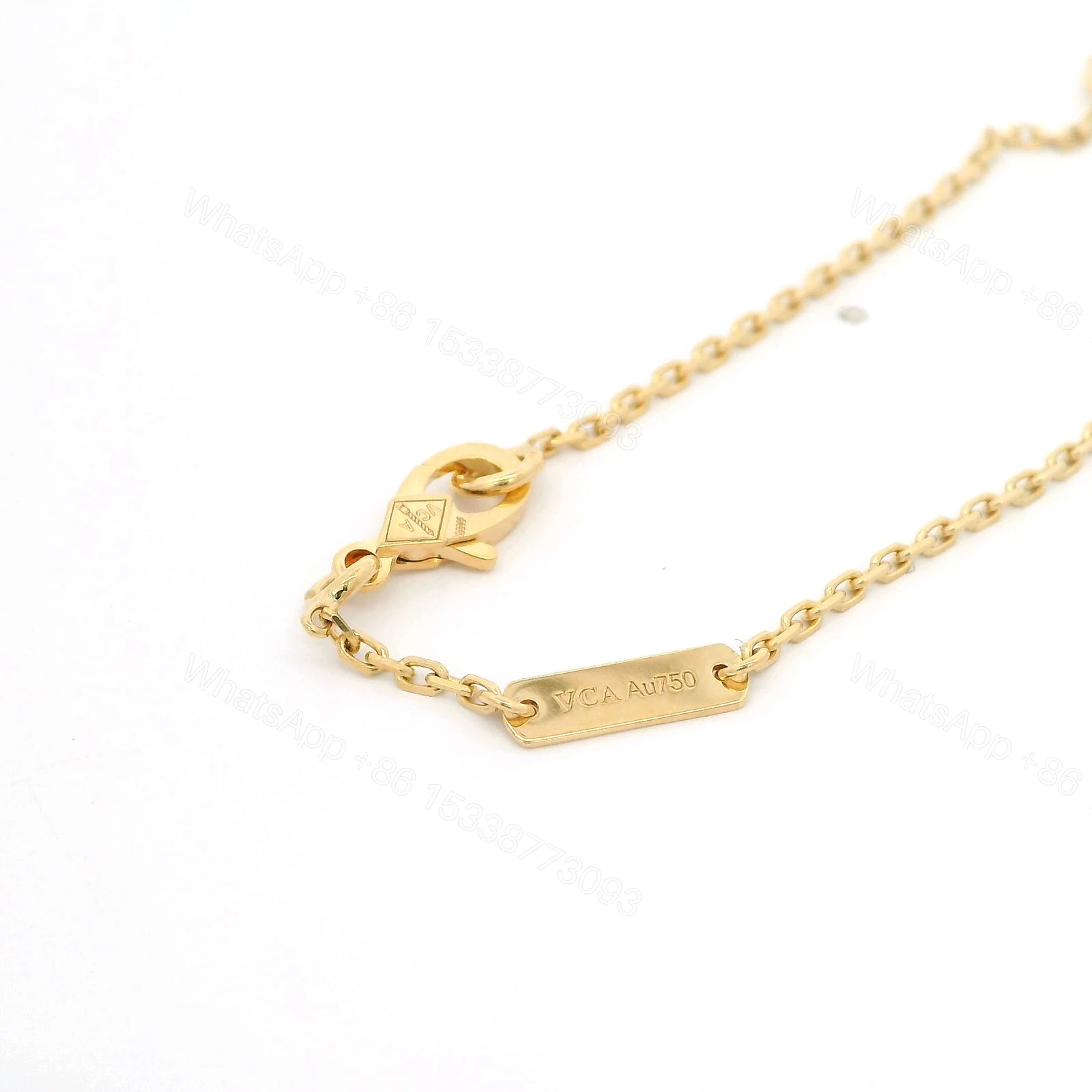View 6 of 18K Yellow Gold Large Van Cleef & Arpels Frivole Diamond Pendant