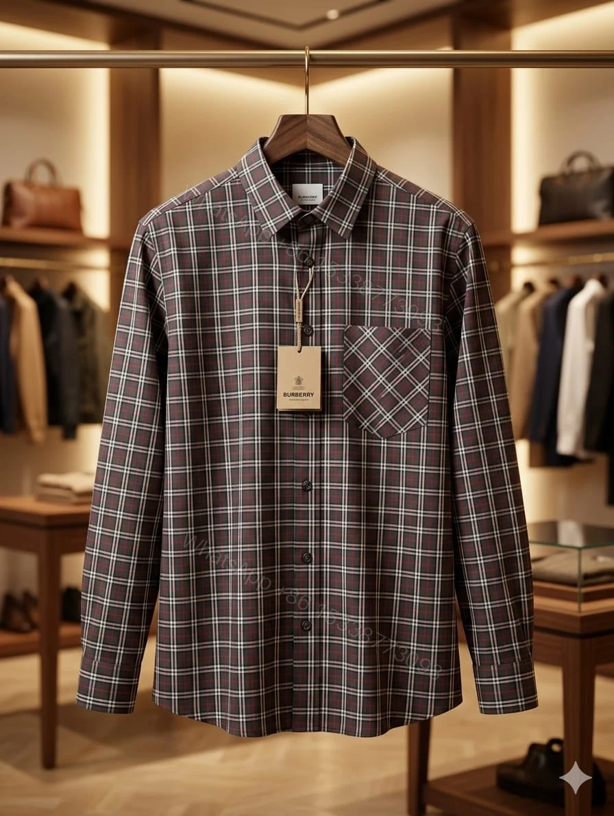 Burberry Premium Store Article Cotton Check Shirt First Copy | AAA+ Replica — view 1