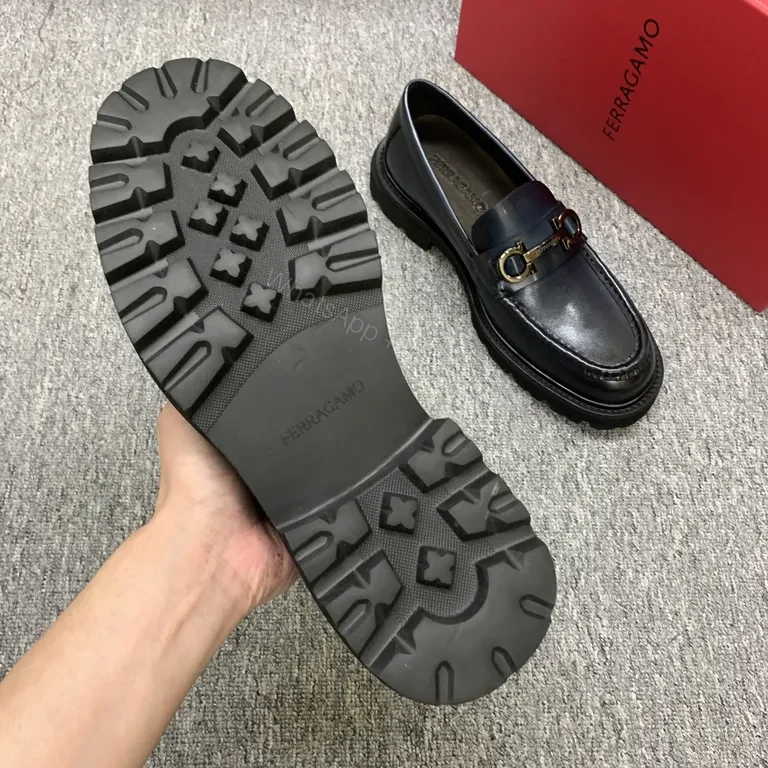 View 6 of Polished Black Leather Loafers - Horsebit Luxury Footwear