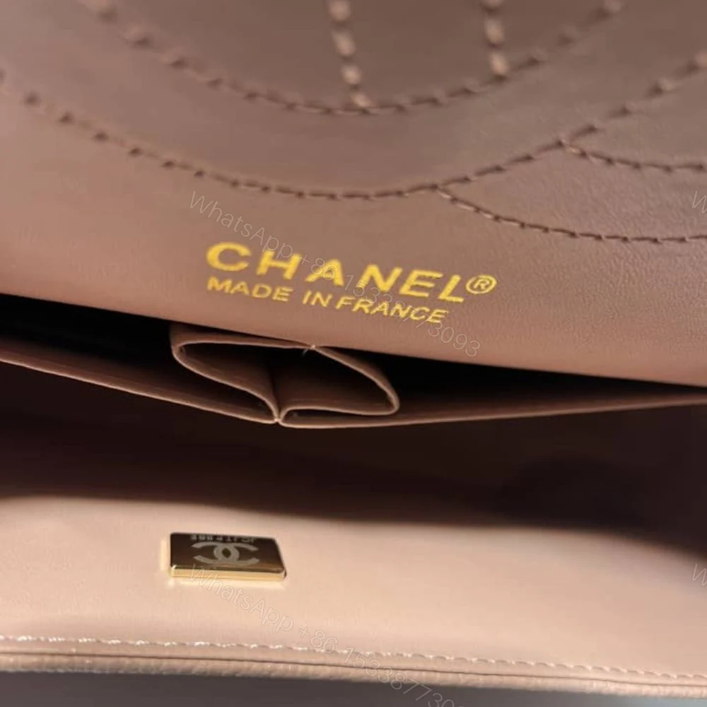 View 8 of Chanel Classic Medium Flap Bag Pink And Gold 25Cm