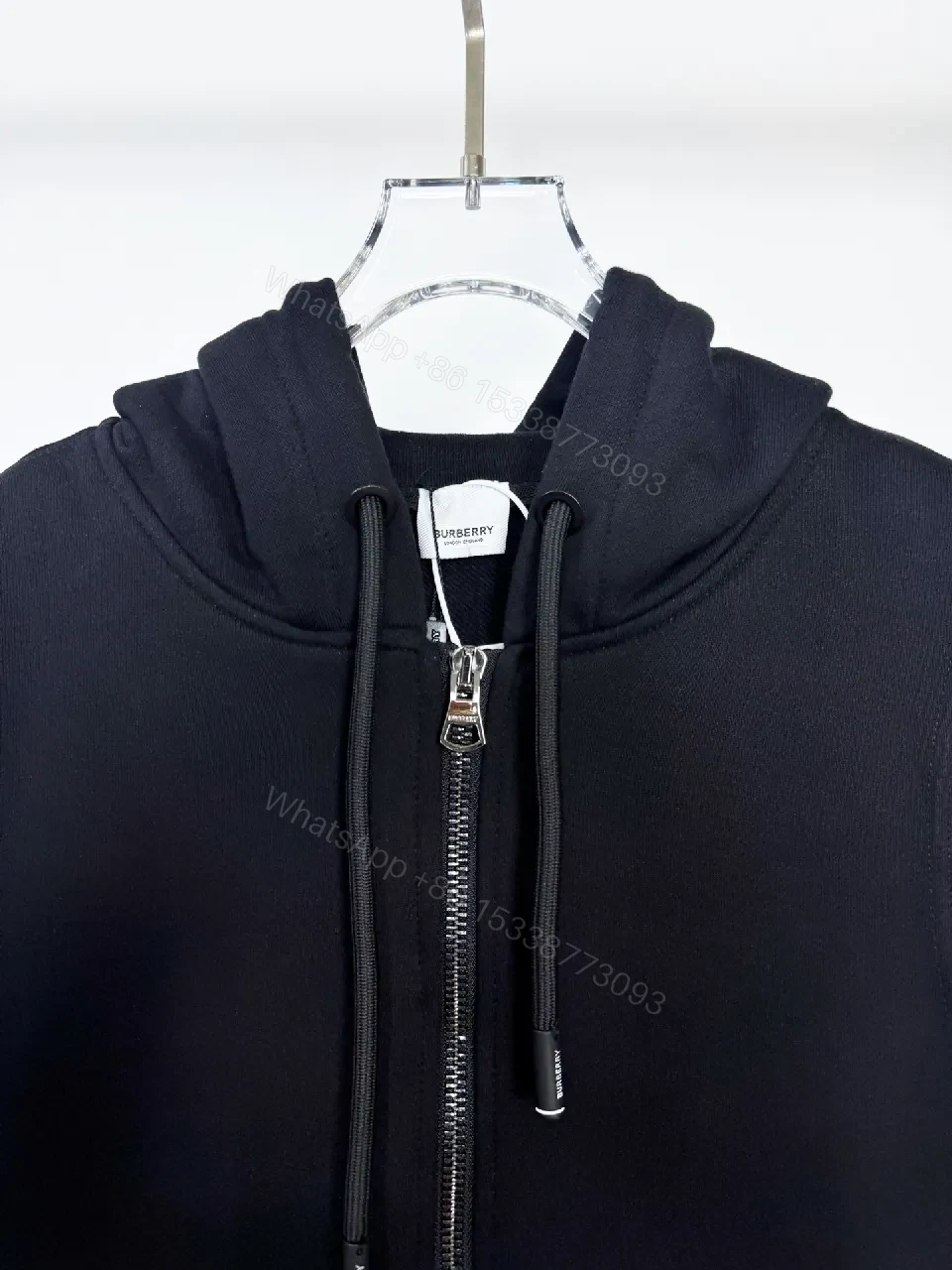 View 3 of Bold Hoodie with Plaid Trim - Luxe Everyday Comfort Hoodie