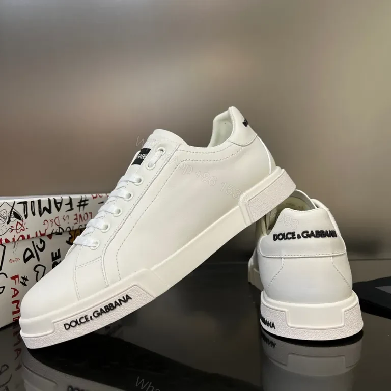 View 6 of Dolce & Gabbana White Leather Platform Sneakers: Luxury Comfort