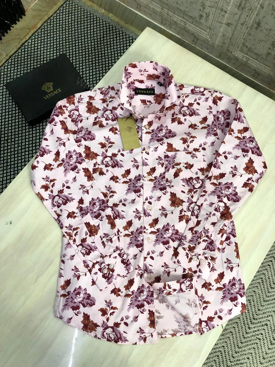 View 9 of First Copy Versace Exclusive Printed Shirts for Men