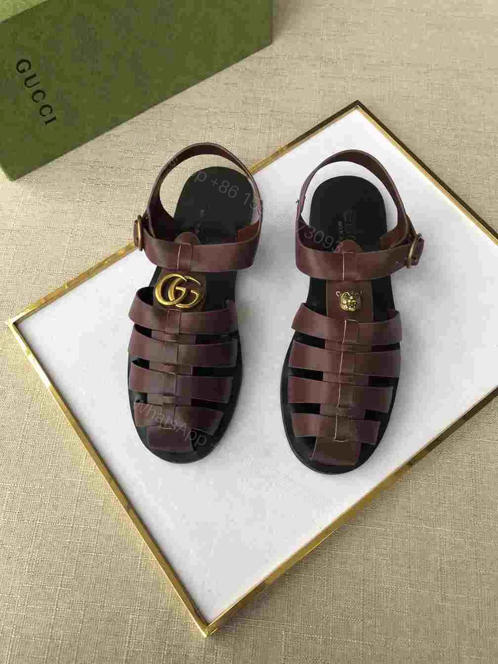View 3 of GUCCI SANDAL WITH DOUBLE G – SDG007