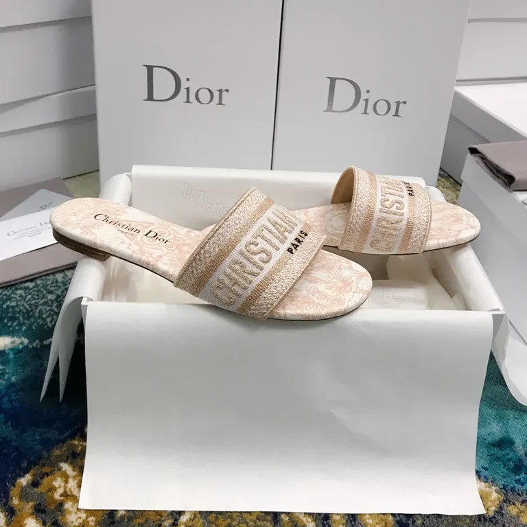View 3 of Chic Embroidered Dior Slide: Luxury Everyday Comfort