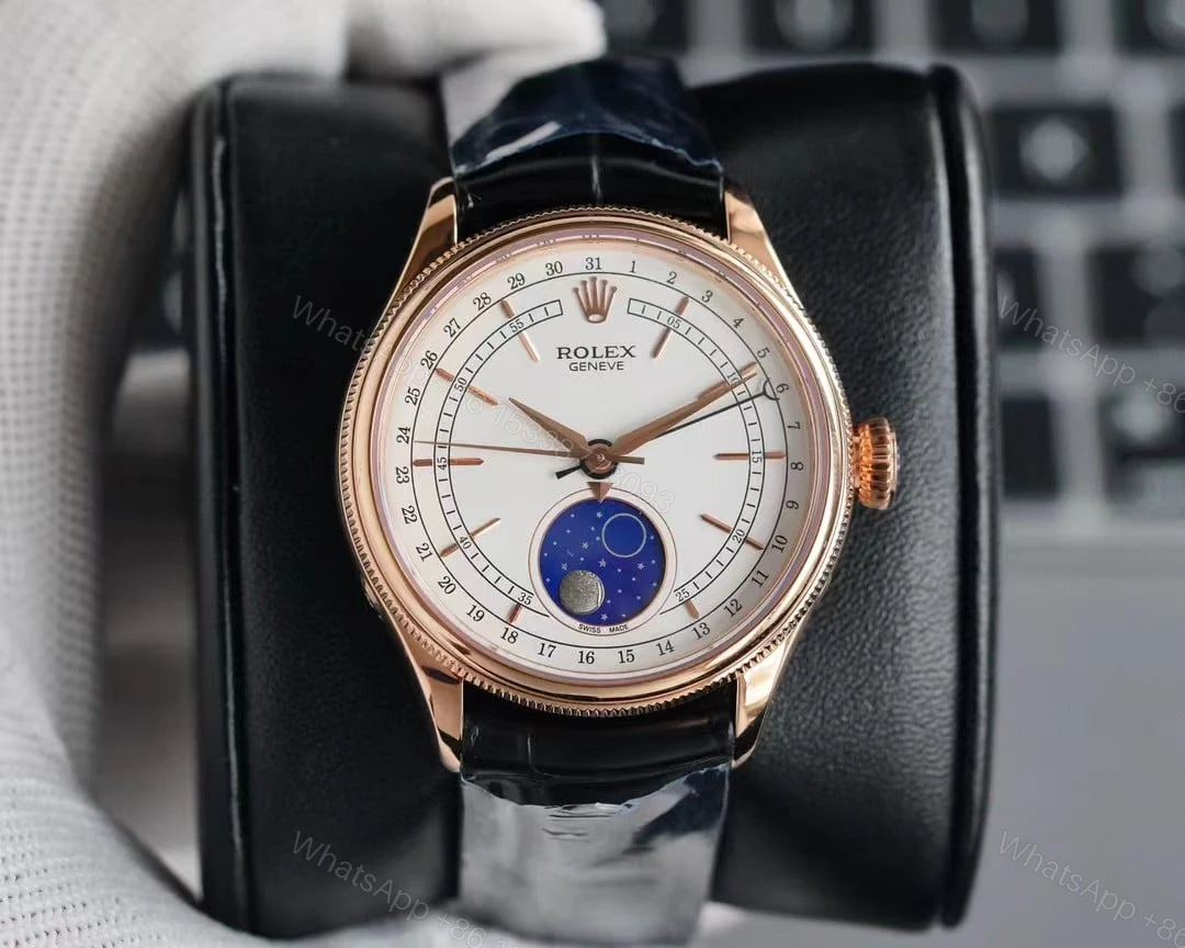 View 4 of Rolex Cellini Moonphase White 39Mm 50535