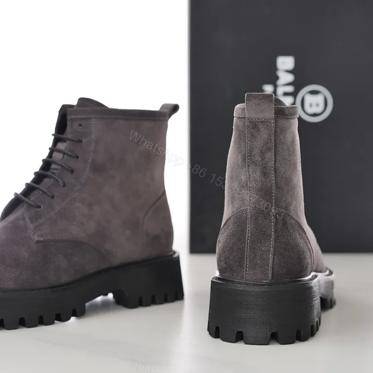 View 8 of Charcoal Suede High-Top Boot: Rugged Luxe Comfort