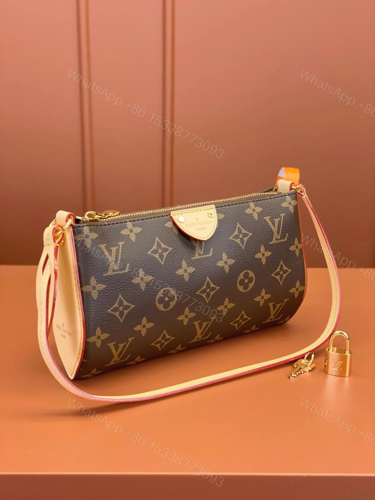 View 4 of Louis Vuitton Pochette Tirette bag in monogram coated canvas