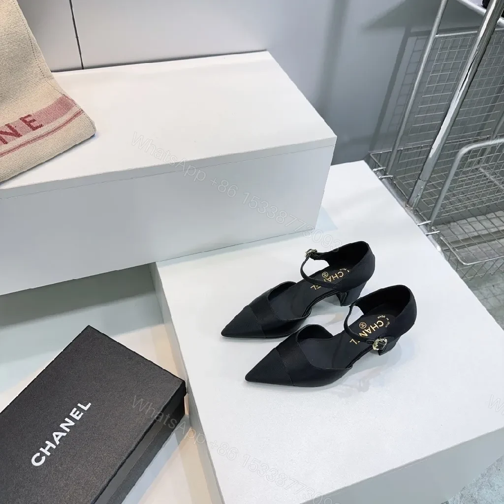View 2 of Black Satin D’Orsay Heels – Sleek, Sculpted Elevation (60)